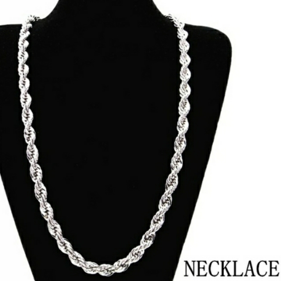 Accessories Mens Sterling Silver Rope Necklace And Bracelet Poshmark